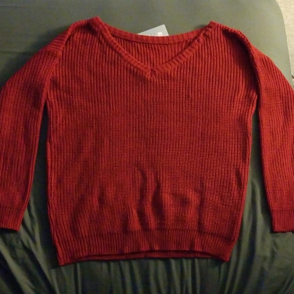 Red long sleeve sweatshirt